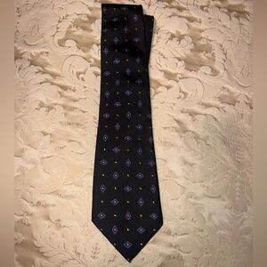 Ralph Lauren Black and Purple Fancy Neck Tie
